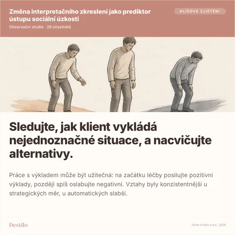 Sledujte, jak klient vykládá nejednoznačné situace, a nacvičujte alternativy.